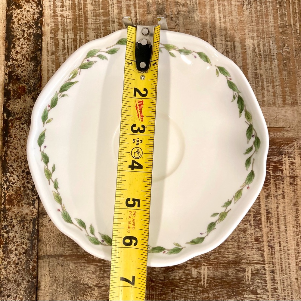 Noritake Casual Gourmet Garden Set of 4 Saucers 7940/1 6.5” Green Leaf Design - Picture 2 of 12